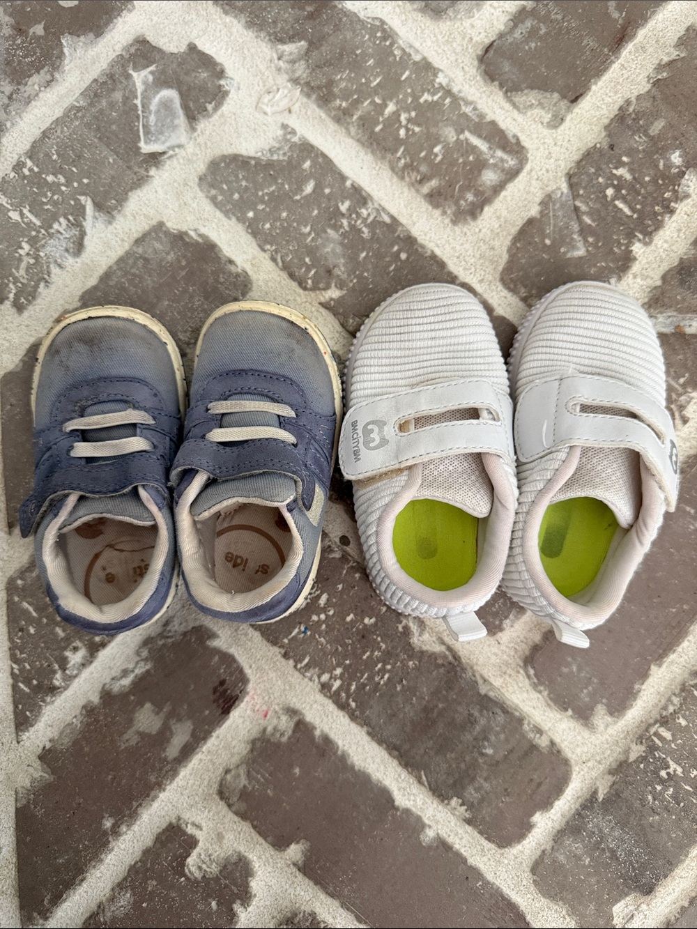 Bundle Set 2 Stride Rite & BMCityBM Boy's White & Blue Sneakers
